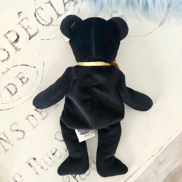 TY Beanie Baby, The End, Black, Bear, Vintage, 1999, Very Nice‎ Condition - Picture 6 of 11